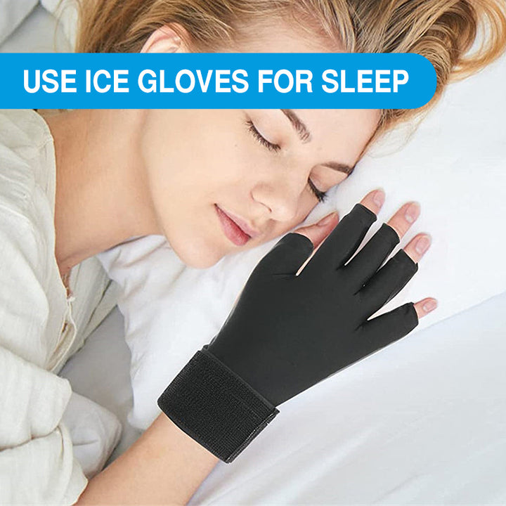 Premium Hot & Cold Therapy Gloves for Arthritis Relief – Adjustable Finger Compression Ice Pack for Wrist Sprains, Tendinitis