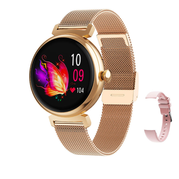 Premium Fashion Smartwatch for Women, 1.04" AMOLED Screen, Bluetooth Call, Metal Body, IP68 Waterproof, Heart Rate, Music Control, Sleep & Fitness Tracking, Multiple Sports Modes