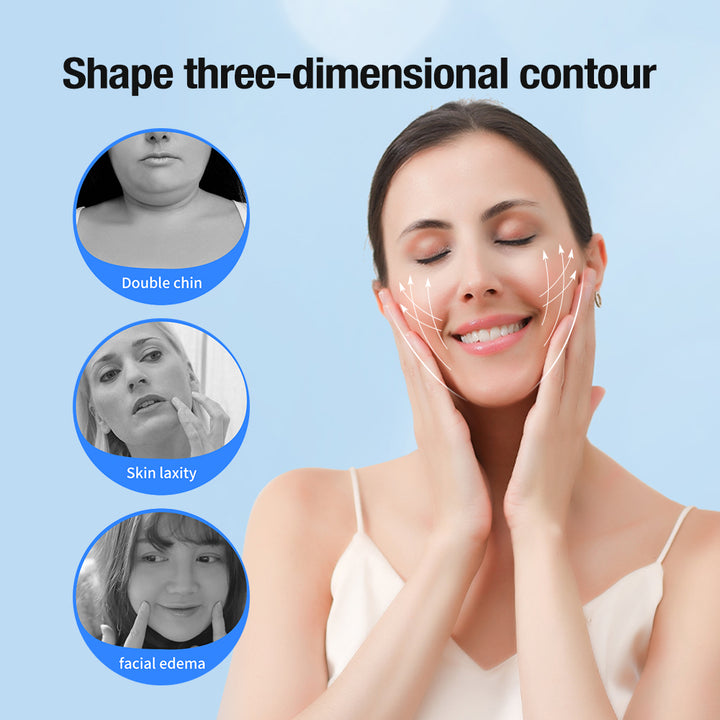 Premium Vibration Chin-Up Facial Lifting Massager – EMS V-Line Beauty Device for Double Chin Removal, Face Shaping, and Skin 