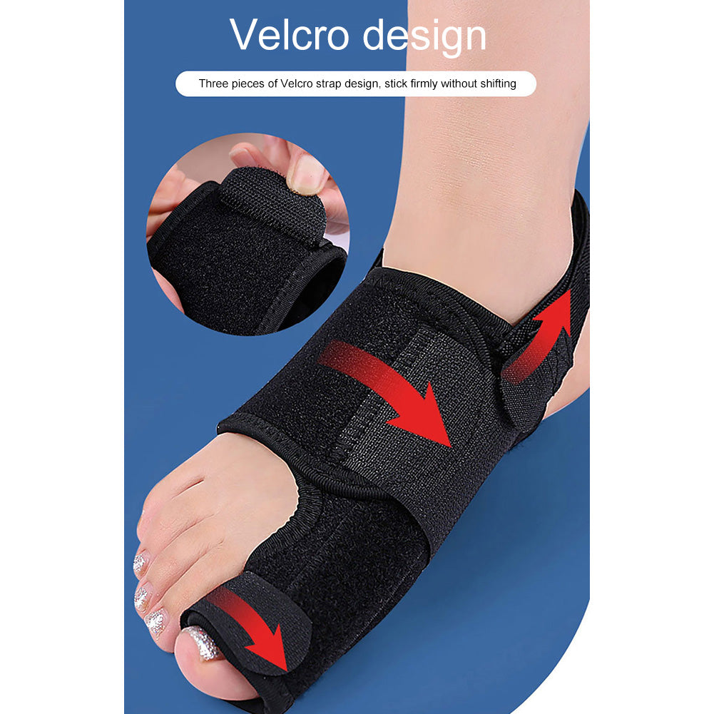 Premium Toe Corrector Orthotics for Hallux Valgus - Adjustable Hammer Toe Protector with Aluminum Strip and Velcro - Soft, 