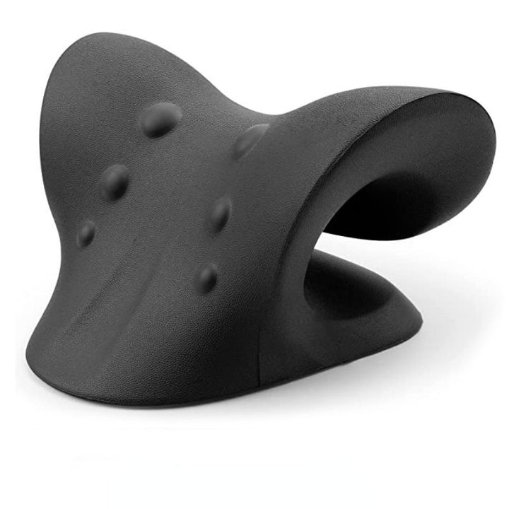 Premium Neck and Shoulder Stretcher Relaxer - Cervical Chiropractic Traction Device, Ergonomic Massage Pillow for Pain 