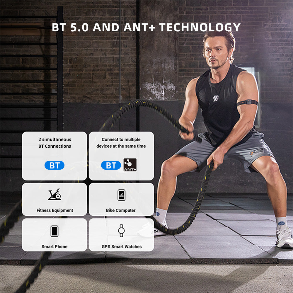 Premium Heart Rate Monitor Bracelet – Bluetooth 4.0 ANT+ Sensor for Cycling, Garmin & Wahoo Compatibility, Outdoor Fitness