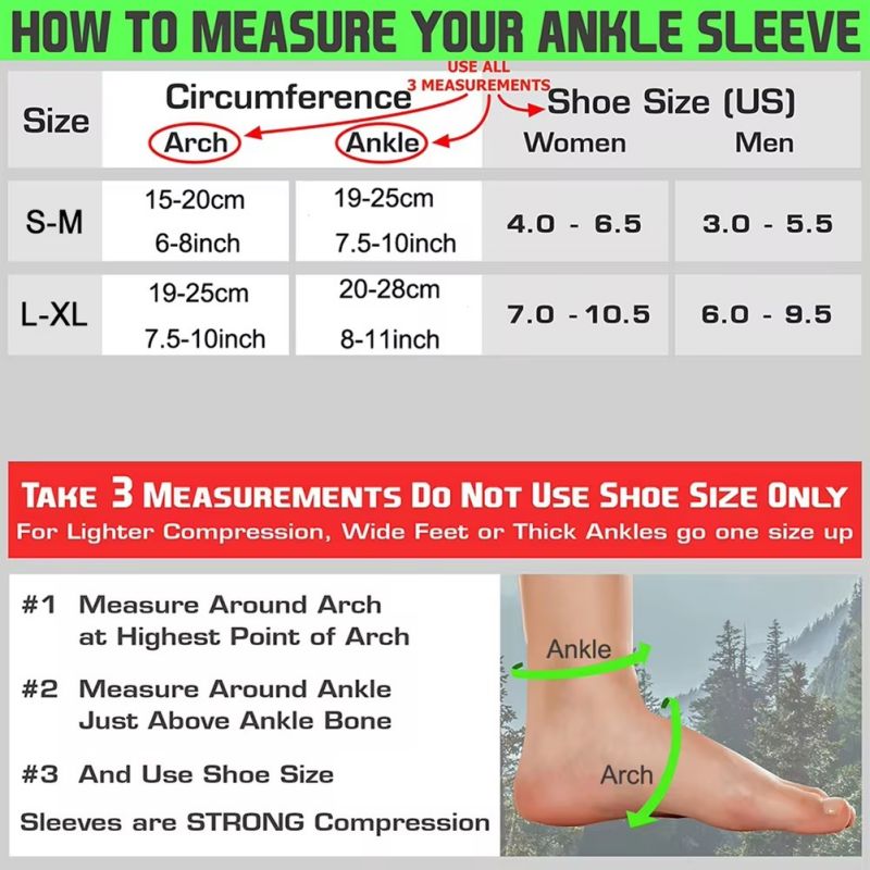Premium 2Pcs Plantar FAasciitis Compression Socks – Ankle Brace & Arch Support Sleeves for Pain Relief, Achilles Tendonitis, 