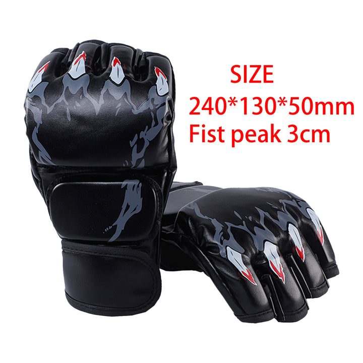 Premium Boxing Gloves for Adults – Professional Combat Training Gloves for Muay Thai, MMA, Kickboxing, & Sanda – Half 
