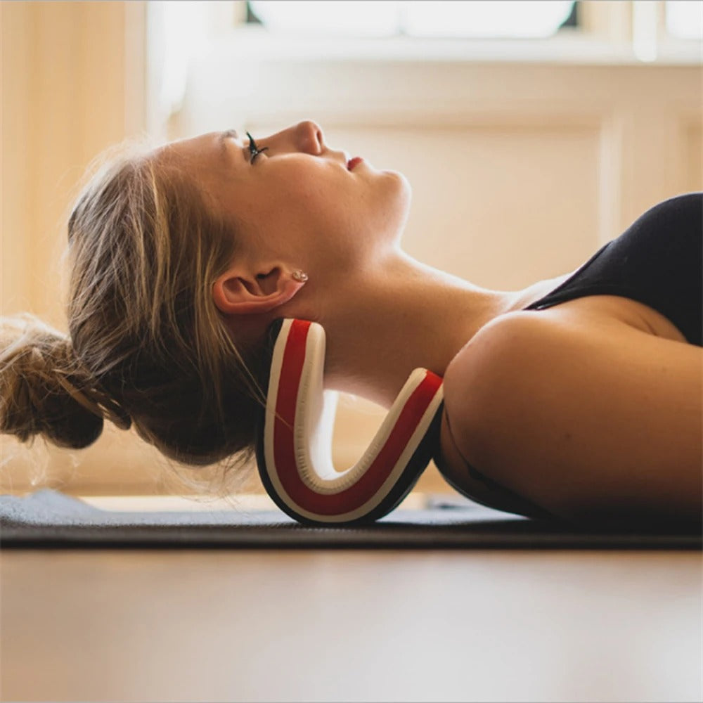 Premium Cervical Neck Traction Pillow for Neck and Shoulder Relief, Portable Spine Stretching Neck Orthoses for Cervical