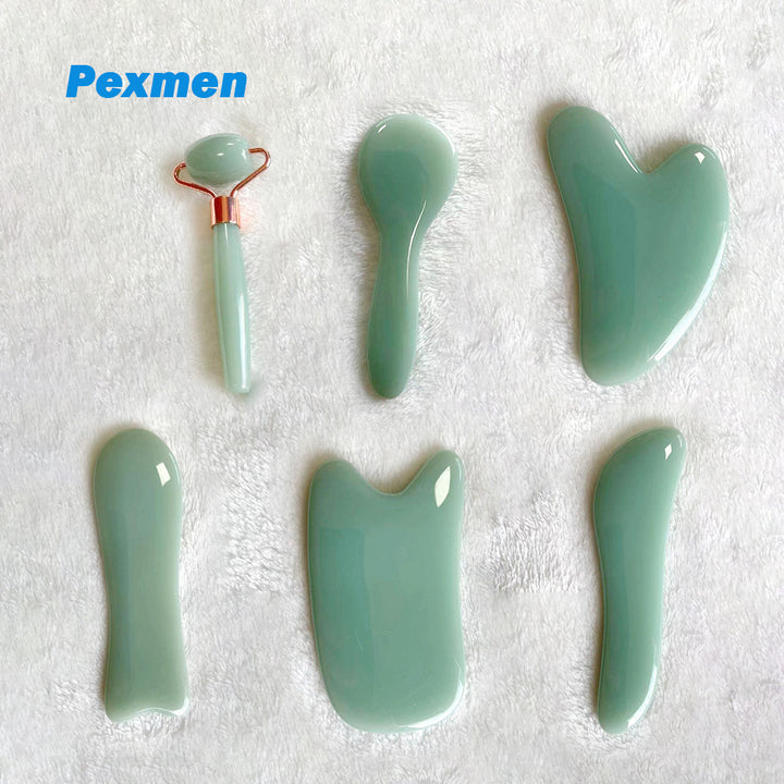 Premium Natural Resin Gua Sha Massage Tool – Scraping Tool Set for Face, Back, Neck, and Body Pain Relief, Smooth-Edge