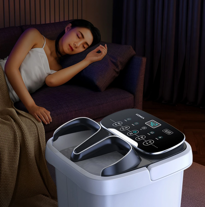 Premium Foot Spa Bath Massager with Heat, 12 Rollers, Digital Control, Pedicure Stone for Acupressure Shiatsu Massage, Foot Pain Relief, Adjustable Temperature, Home Foot Soak Therapy