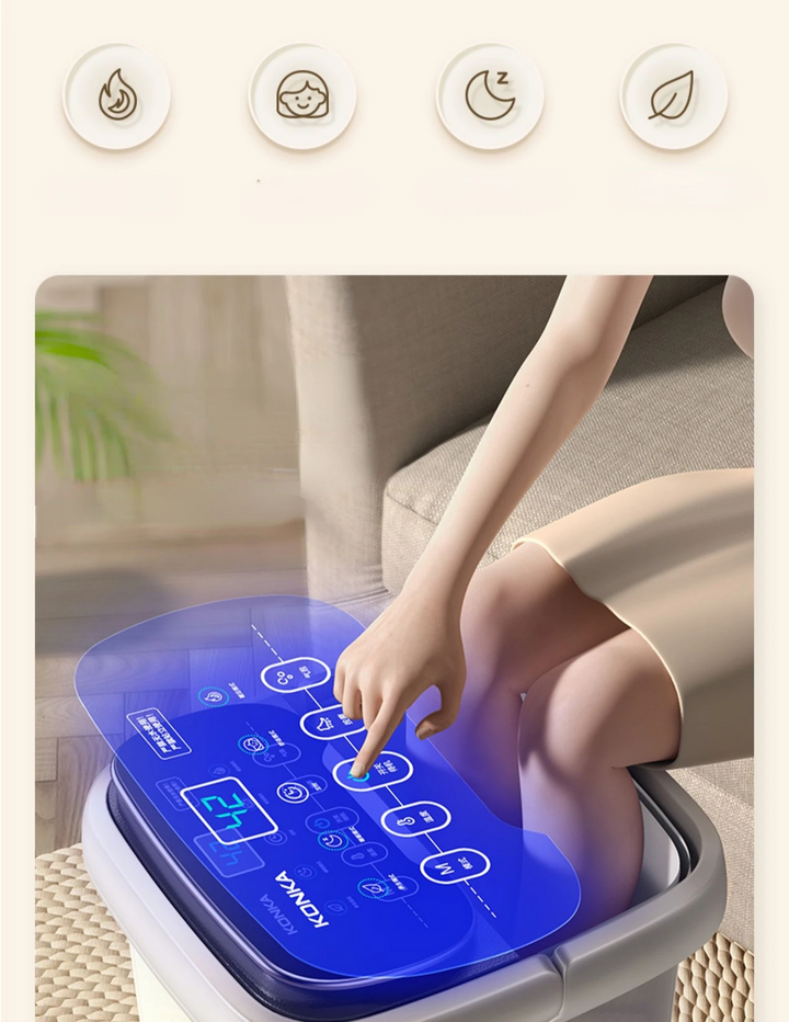 Premium Foot Spa Bath Massager with Heat, 12 Rollers, Digital Control, Pedicure Stone for Acupressure Shiatsu Massage, Foot Pain Relief, Adjustable Temperature, Home Foot Soak Therapy