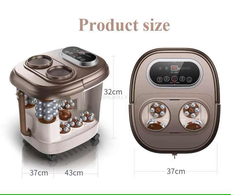 Premium Foot Spa Bath Massager with Heat, 12 Rollers, Digital Control, Pedicure Stone for Acupressure Shiatsu Massage, Foot Pain Relief, Adjustable Temperature, Home Foot Soak Therapy