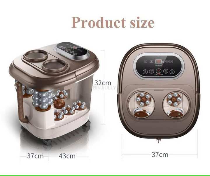 Premium Foot Spa Bath Massager with Heat, 12 Rollers, Digital Control, Pedicure Stone for Acupressure Shiatsu Massage, Foot Pain Relief, Adjustable Temperature, Home Foot Soak Therapy