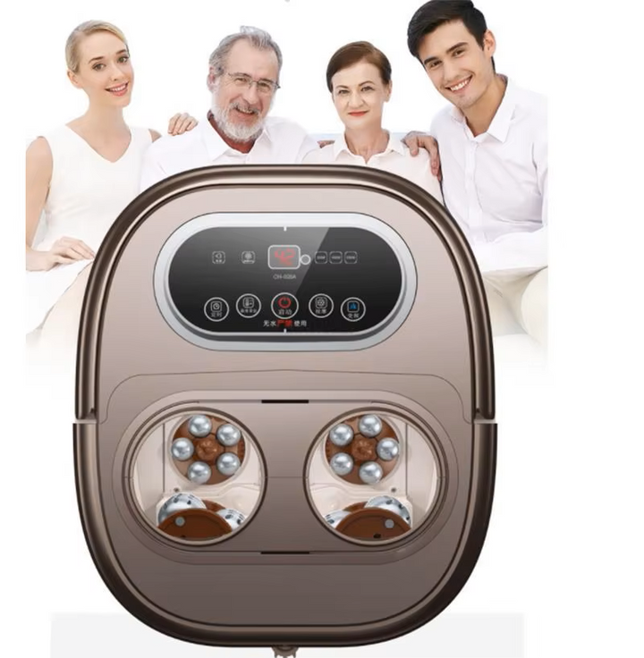 Premium Foot Spa Bath Massager with Heat, 12 Rollers, Digital Control, Pedicure Stone for Acupressure Shiatsu Massage, Foot Pain Relief, Adjustable Temperature, Home Foot Soak Therapy