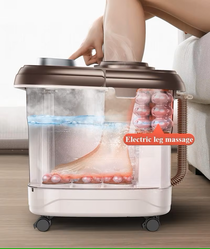 Premium Foot Spa Bath Massager with Heat, 12 Rollers, Digital Control, Pedicure Stone for Acupressure Shiatsu Massage, Foot Pain Relief, Adjustable Temperature, Home Foot Soak Therapy