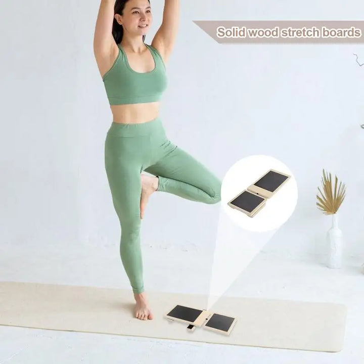 Premium Ankle Balance Board – Foot Strengthener for Pilates & Stability Training, Relieves Plantar Fasciitis, Improves Balance & Posture, Wood Design for Ankle Sprain Rehab, 30cm x 10.8cm