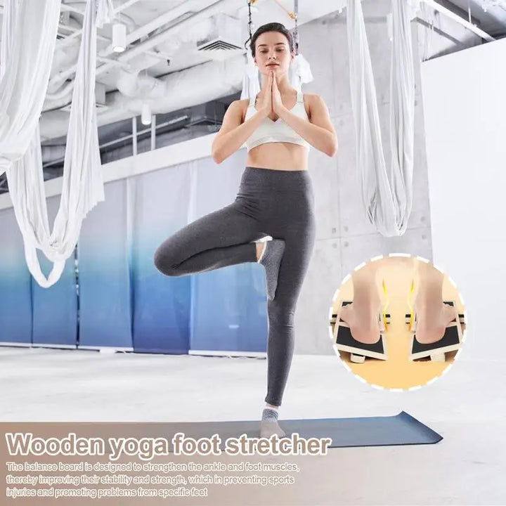 Premium Ankle Balance Board – Foot Strengthener for Pilates & Stability Training, Relieves Plantar Fasciitis, Improves Balance & Posture, Wood Design for Ankle Sprain Rehab, 30cm x 10.8cm