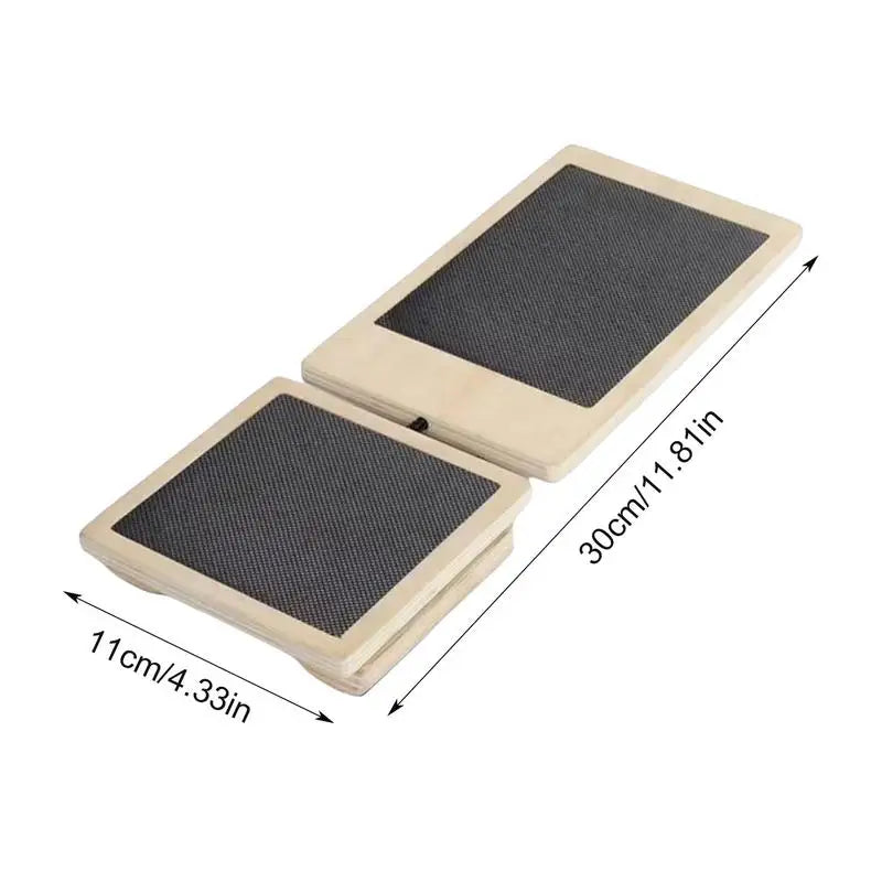 Premium Ankle Balance Board – Foot Strengthener for Pilates & Stability Training, Relieves Plantar Fasciitis, Improves Balance & Posture, Wood Design for Ankle Sprain Rehab, 30cm x 10.8cm