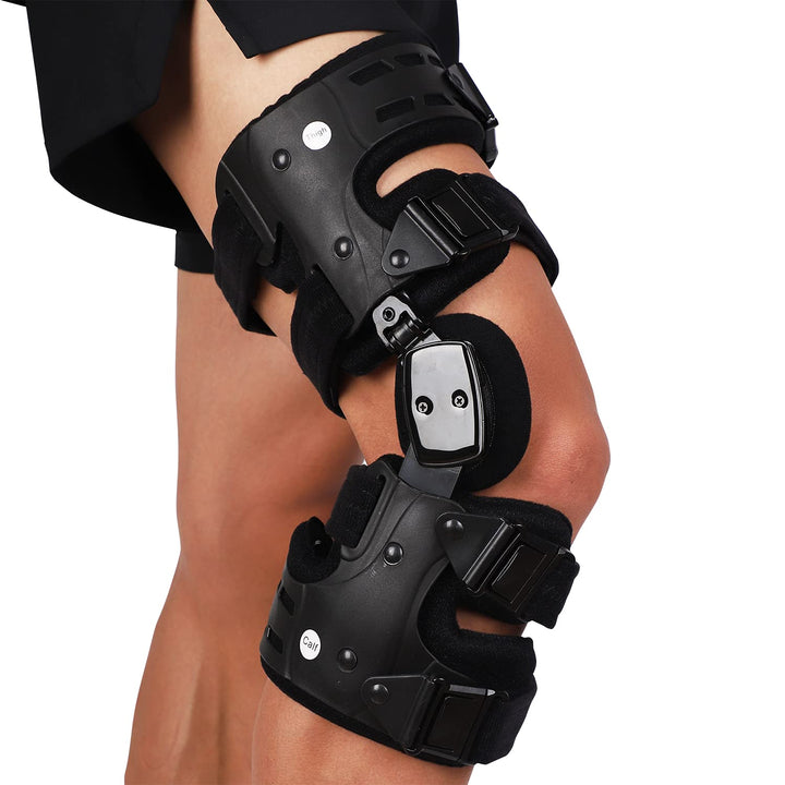 Premium Adjustable Knee Brace for ACL, Meniscus & Ligament Injuries | ROM Hinged Orthopedic Support for Men & Women | Optimal Stability & Comfort