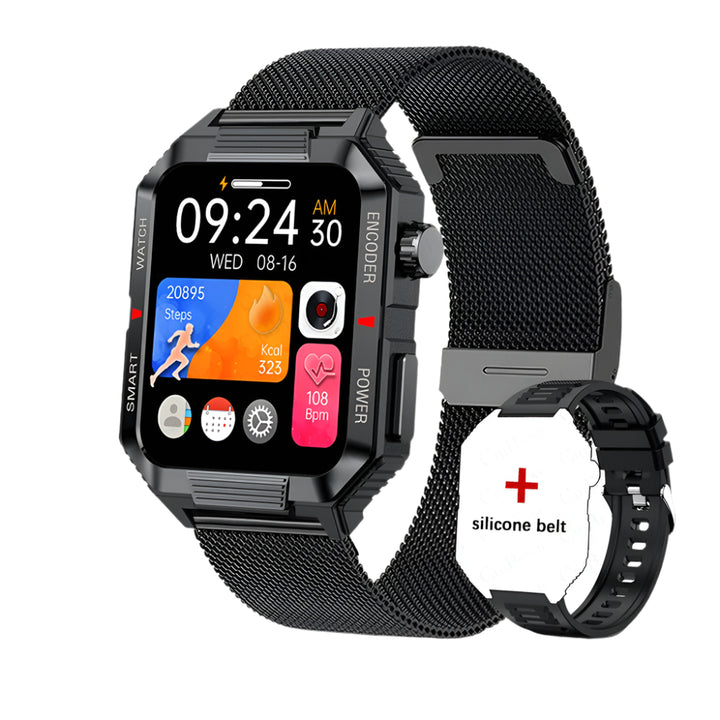 Luxury NFC GPS Smartwatch – 1.99" AMOLED Screen with Bluetooth Calling, 120+ Sports Modes, Weather Data, and Waterproof