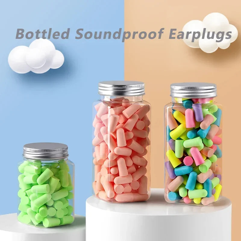 Premium Noise Reduction Earplugs - 10/24/60pcs Comfortable Soft Foam Ear Plugs for Sleep, Anti-Noise Ear Protector, Effective