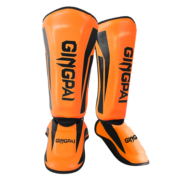 Premium Kickboxing Shin Guard Pads – Muay Thai, Boxing, MMA Leg Protector, Sanda, Wushu, Taekwondo Ankle Guards for Men 