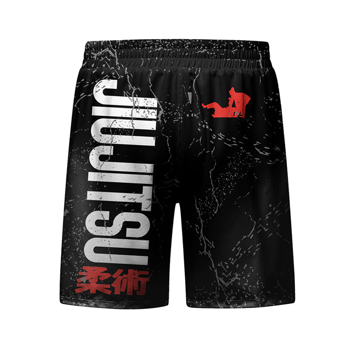 Premium Jiu Jitsu Rash Guard Set – 4-Piece MMA Sportswear Kit for Men, Includes Kimono T-shirt, Pants, Muay Thai Shorts, and 