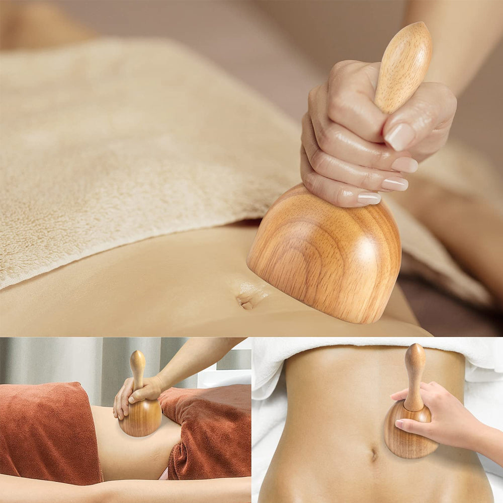 Premium 6-in-1 Wood Therapy Massage Tool Set for Lymphatic Drainage, Anti-Cellulite Fascia Massage Roller, Muscle Relaxation