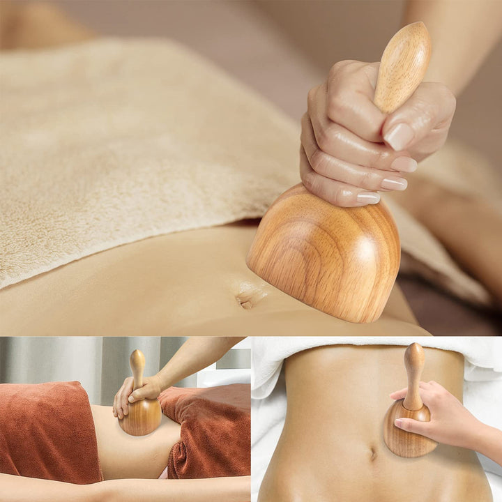 Premium 6-in-1 Wood Therapy Massage Tool Set for Lymphatic Drainage, Anti-Cellulite Fascia Massage Roller, Muscle Relaxation