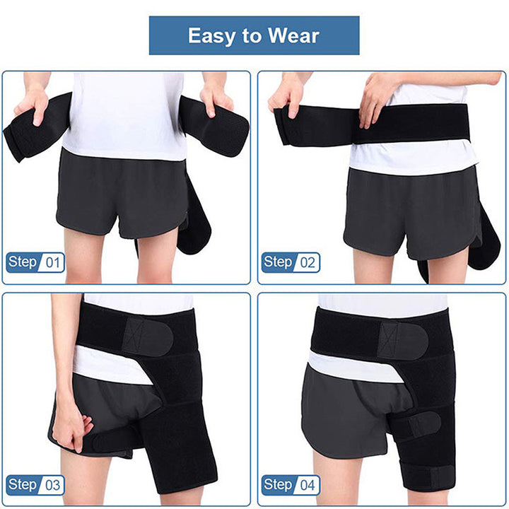 Premium Sciatica Nerve Pain Relief Compression Brace - Adjustable Groin & Thigh Support, Neoprene Warmth for Arthritis, Injur