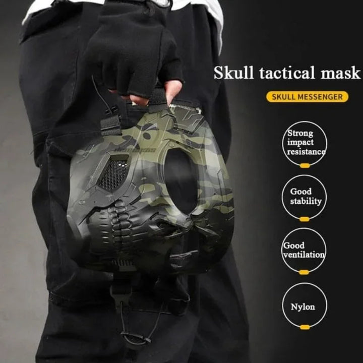 Premium Motorcycle Skull Mouth Mask with UV Protection – Tactical Off-Road Riding Goggles, Windproof, Dust-Proof, Anti-Glare 